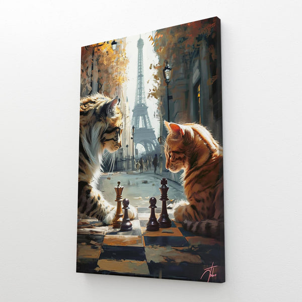 Playing Chess Cat Art | MusaArtGallery™