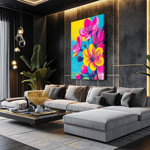 Pop Art Cherry Blossom Flower Art