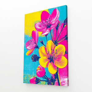 Pop Art Cherry Blossom Flower Art