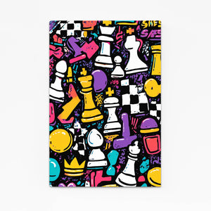 Pop Art Chess Pieces Art