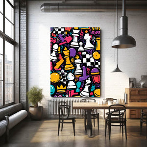 Pop Art Chess Pieces Art