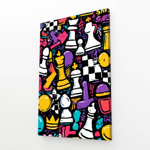 Pop Art Chess Pieces Art
