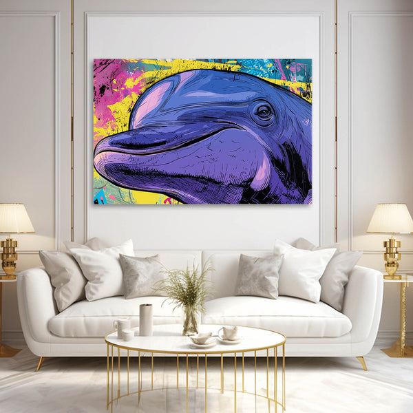 Pop Art Dolphin Artwork