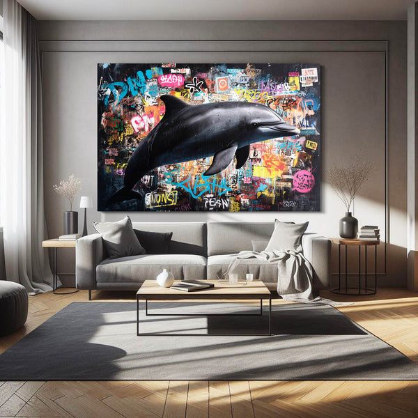 Pop Art Dolphin Wall Art