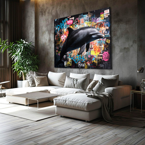 Pop Art Dolphin Wall Art