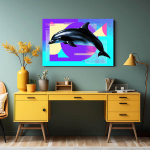 Pop Art Dolphin Wall Decor