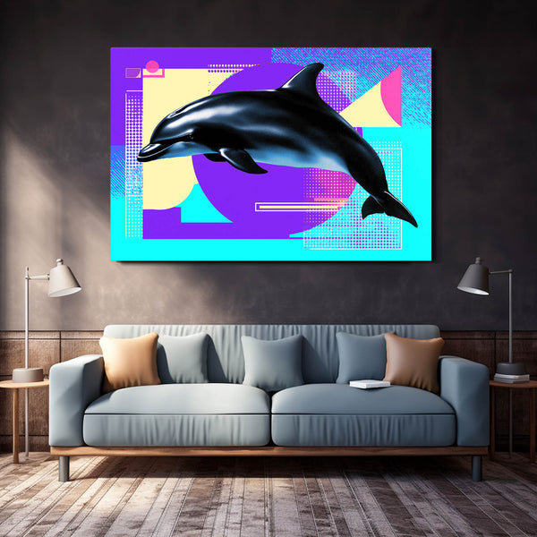 Pop Art Dolphin Wall Decor