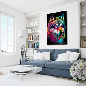 Pop Art Wolf Canvas | MusaArtGallery™