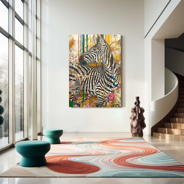 Pop Art Zebra Canvas