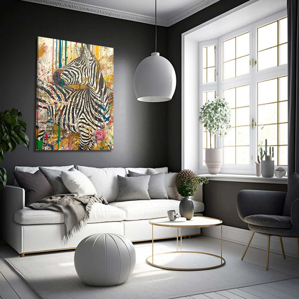 Pop Art Zebra Canvas