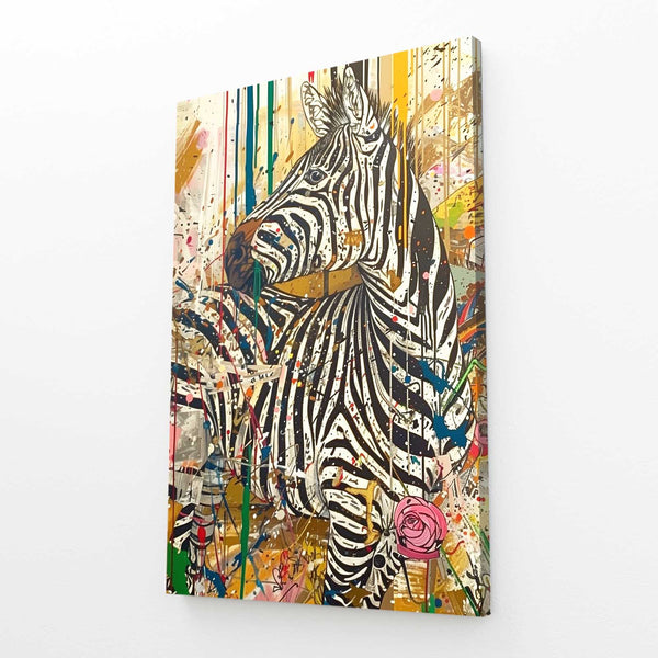 Pop Art Zebra Canvas