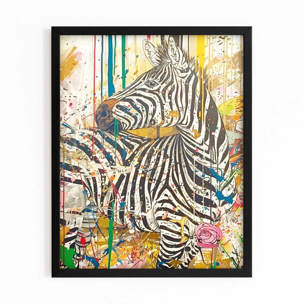Pop Art Zebra Canvas