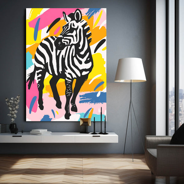 Pop Art Zebra Wall Art