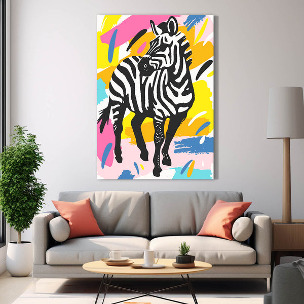 Pop Art Zebra Wall Art
