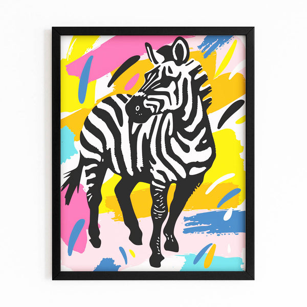 Pop Art Zebra Wall Art
