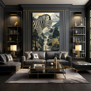 Portrait Zebra Canvas