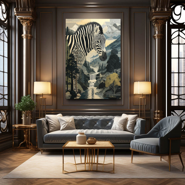 Portrait Zebra Canvas