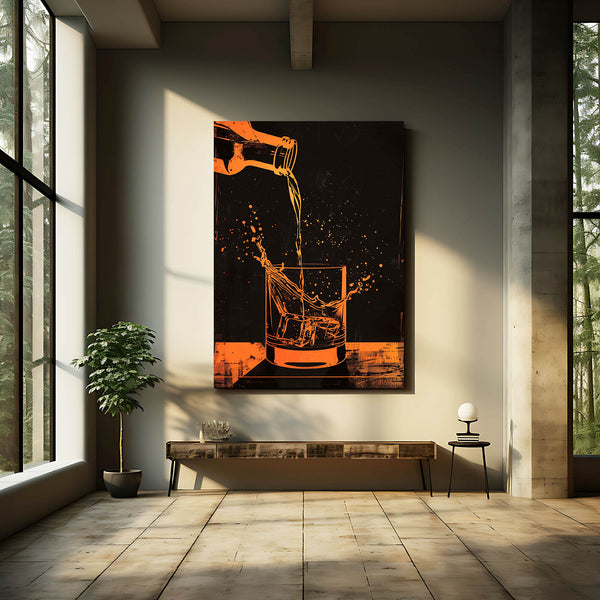 Pouring Whiskey Bar Art | MusaArtGallery™