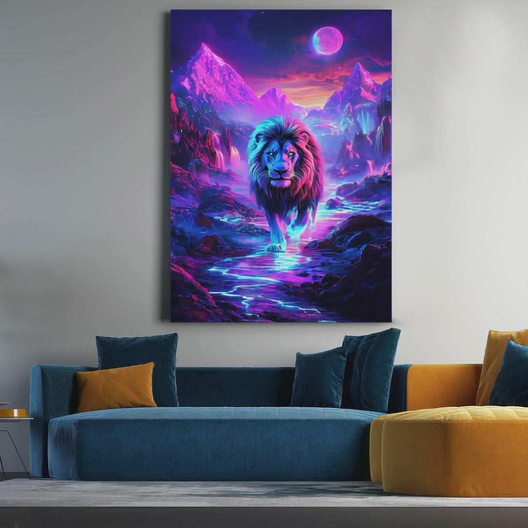 Galactic Lion Wall Art