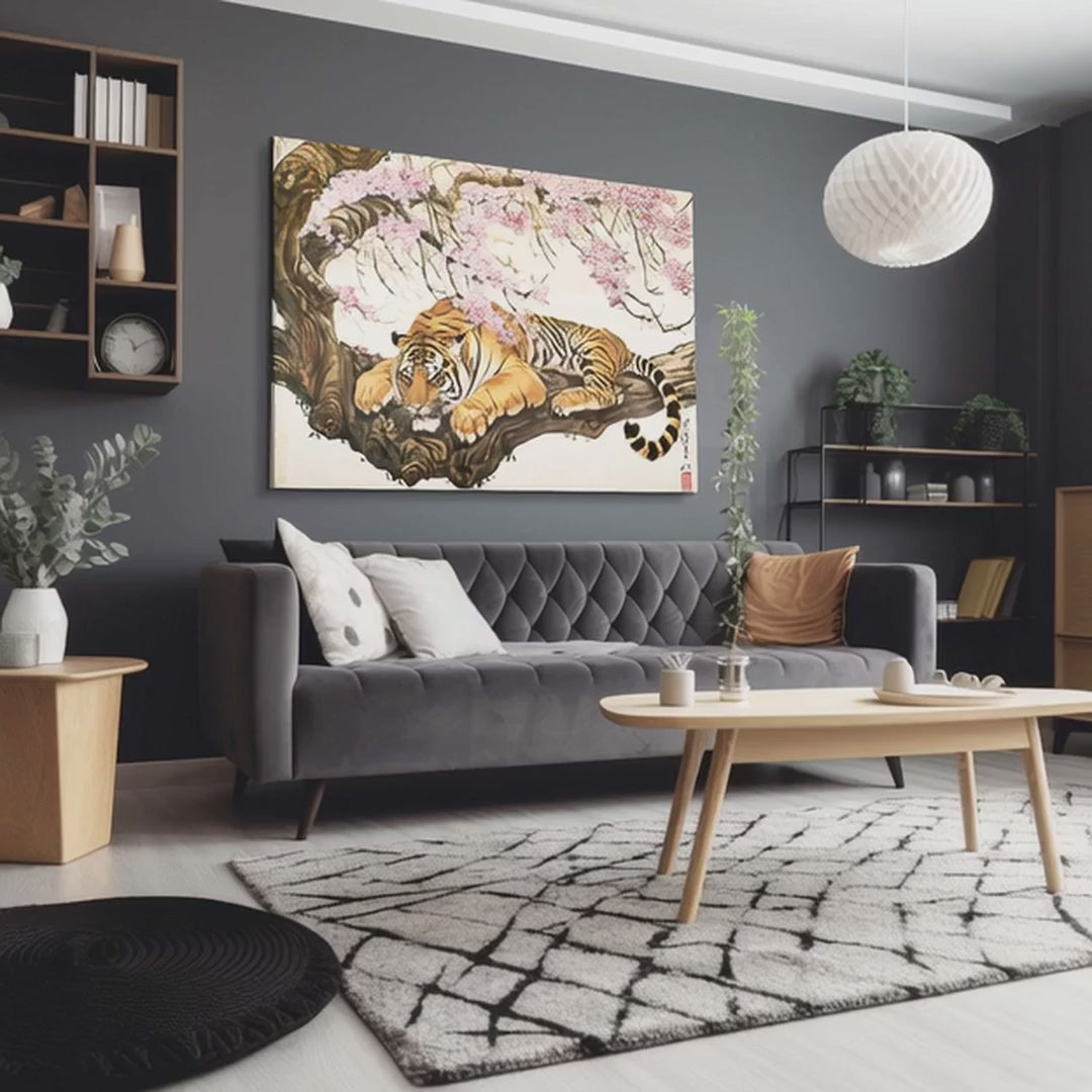 Vintage Chinese Tiger Art