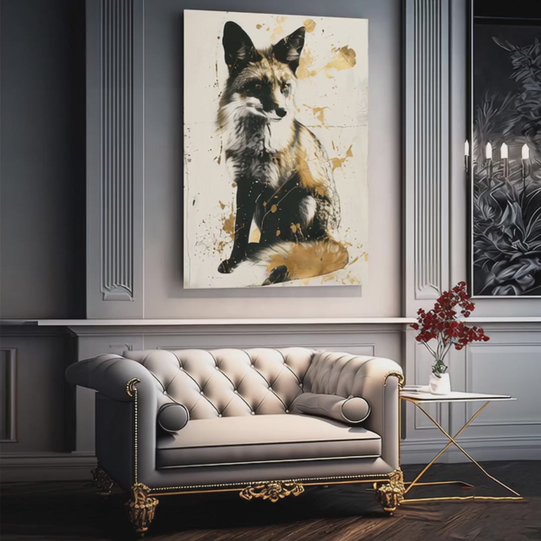 Gold Aura Fox Art