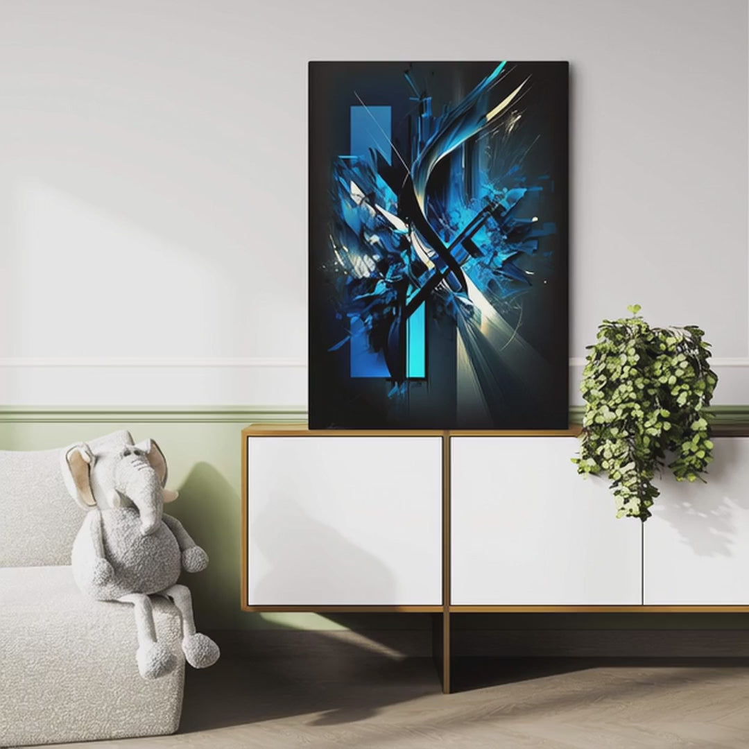Modern Abstract Blue Wall Art