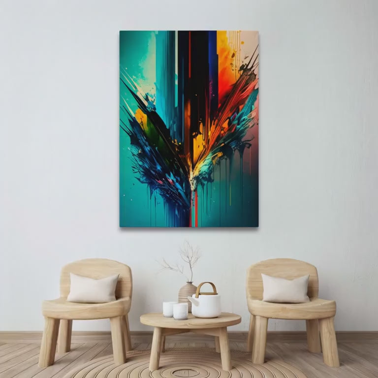 Large Colorful Abstract Wall Art