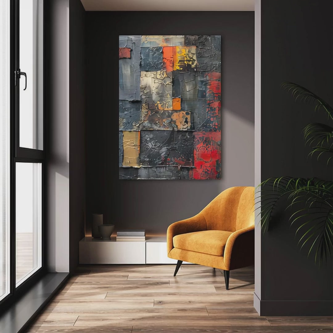 Textured Mosaic Abstract Art