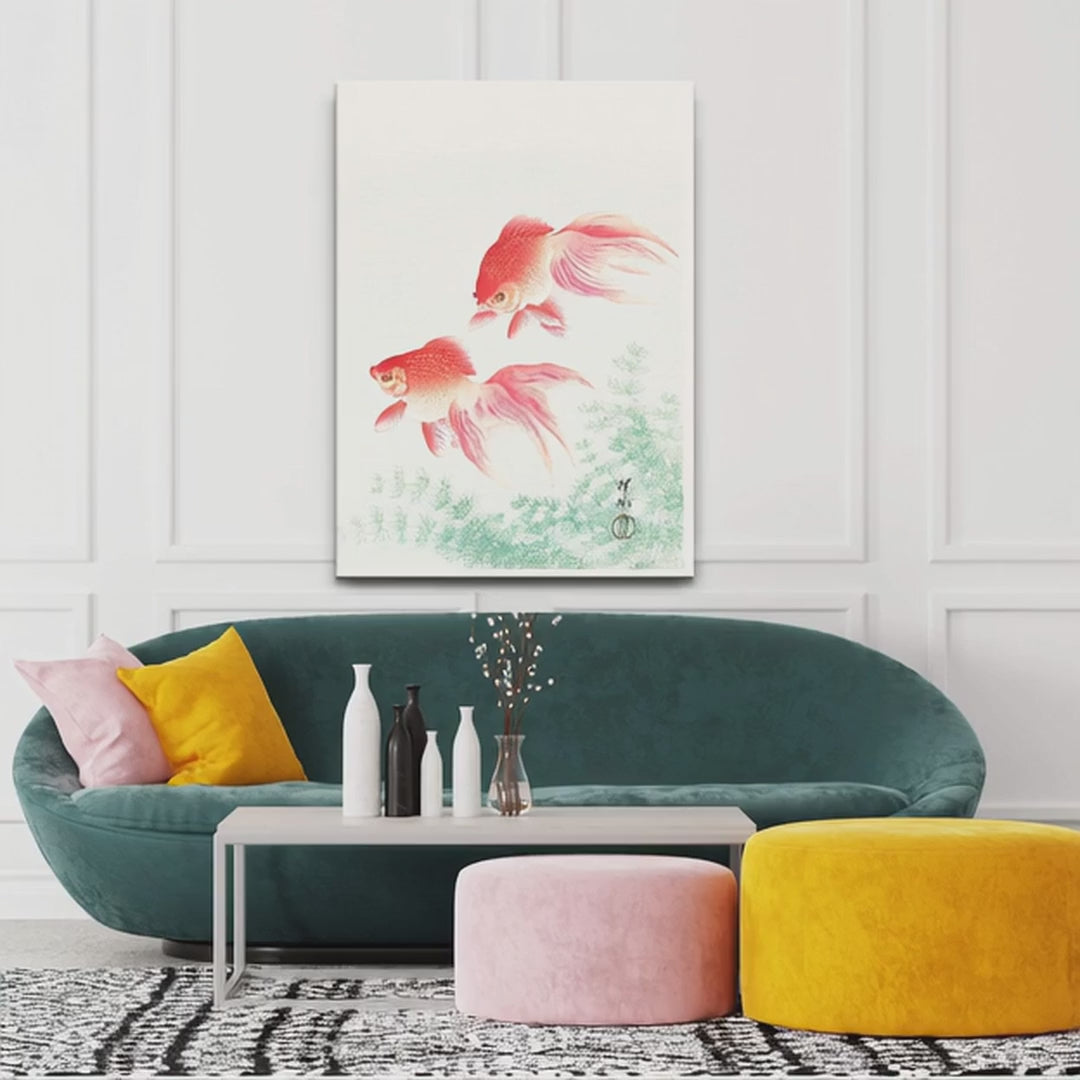 Gold Fish Japanese Wall Art