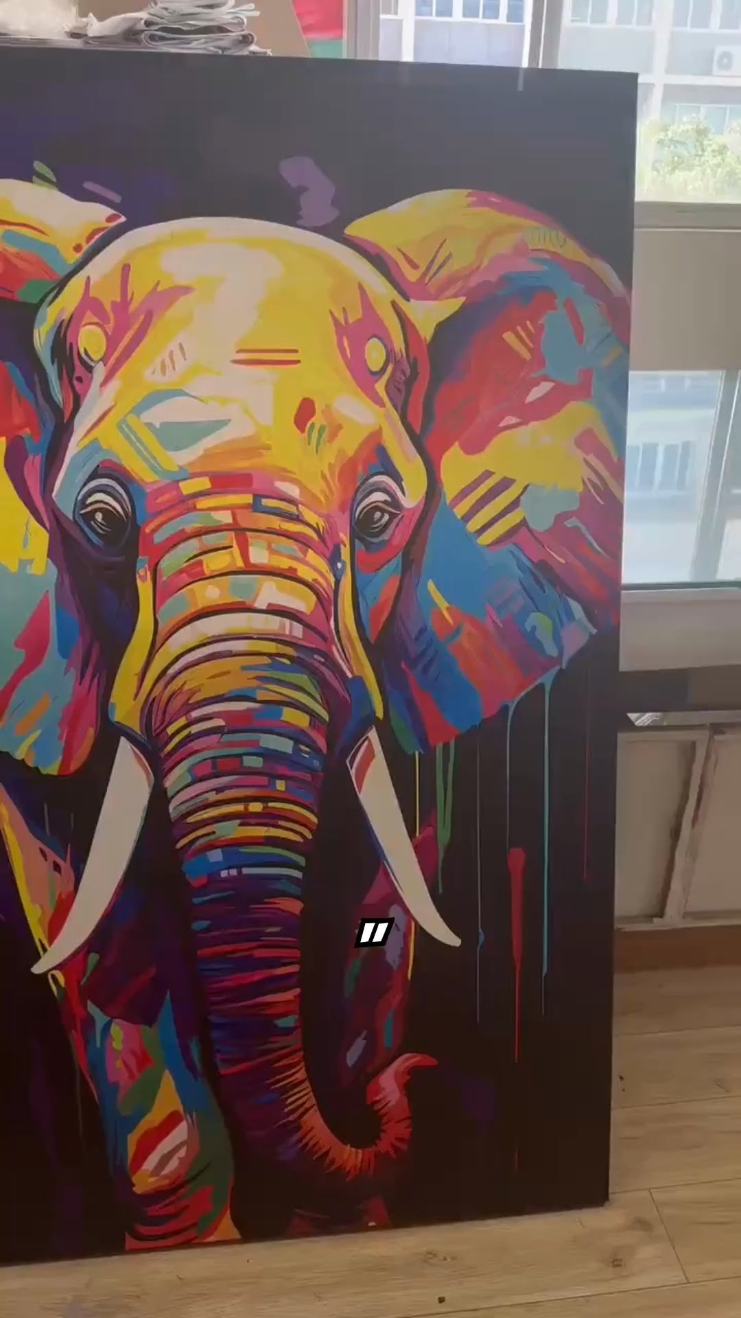 Canvas Colorful Elephant Wall Arts
