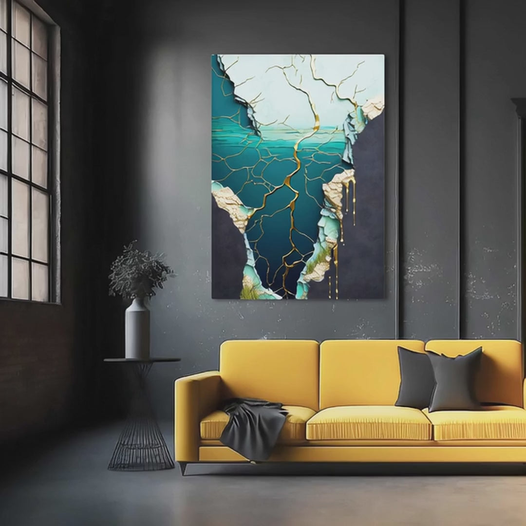 Abstract Canvas Art Blue