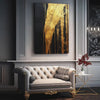 Abstract Black and Gold Wall Art