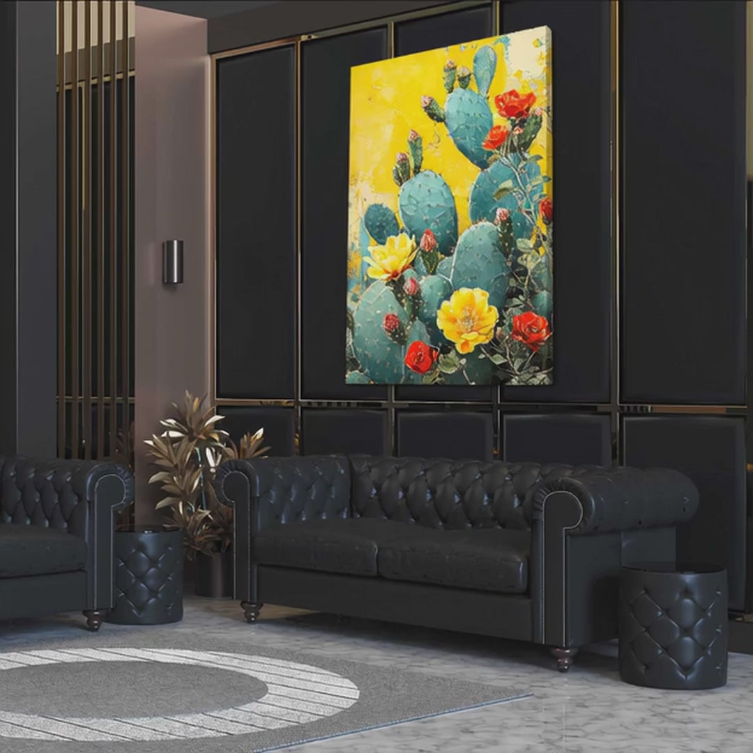 Framed Cactus Art Wall