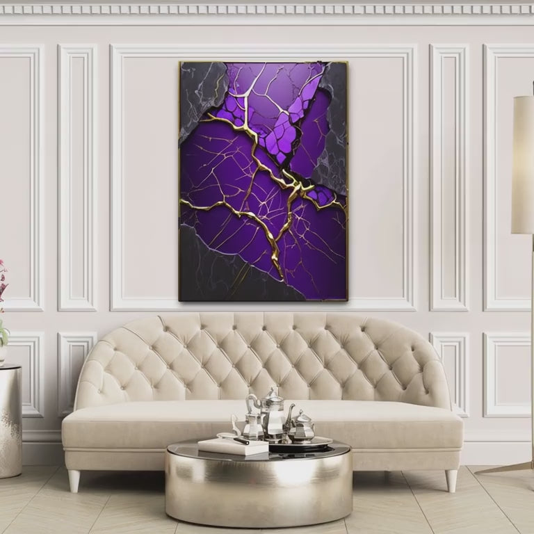 Purple Abstract Wall Art