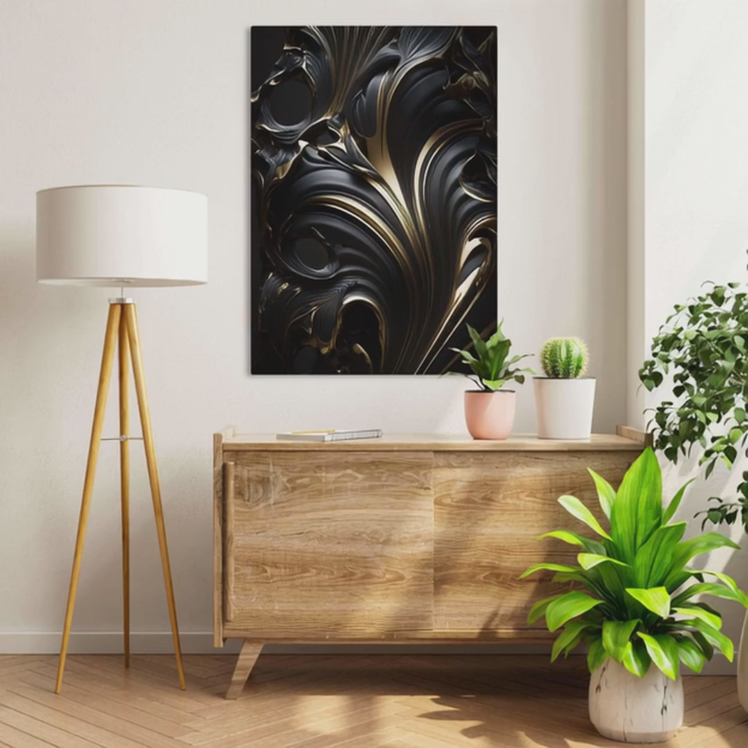 Black Modern Abstract Art