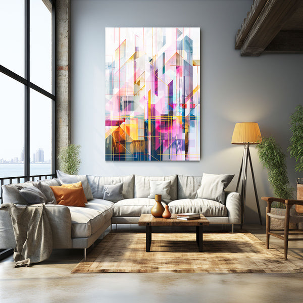 Prismatic City Abstract Art | MusaArtGallery™