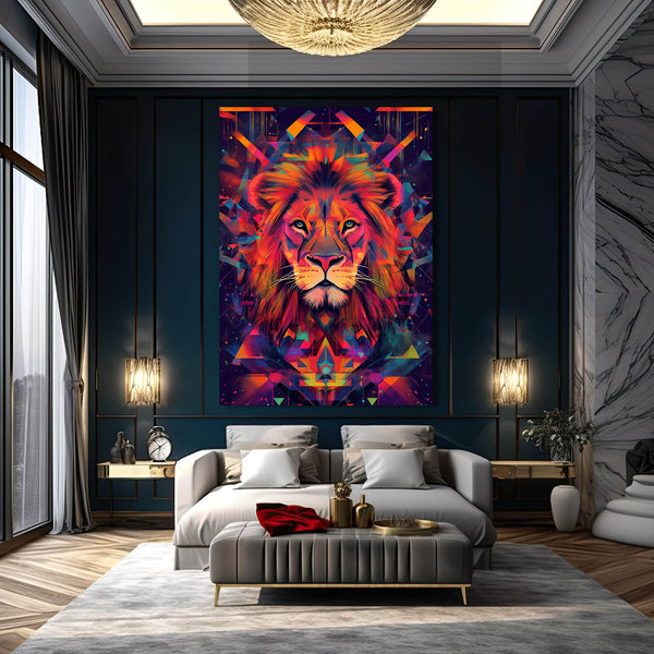 Prismatic Lion Wall Art | MusaArtGallery™