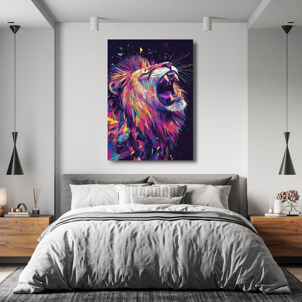 Prismatic Roar Lion Wall Art | MusaArtGallery™