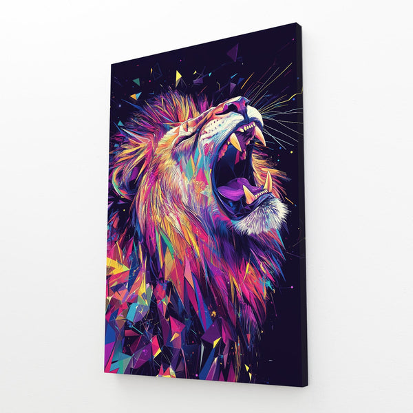 Prismatic Roar Lion Wall Art | MusaArtGallery™