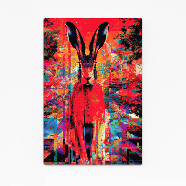 Psychedelic Bunny Rabbit Wall Art