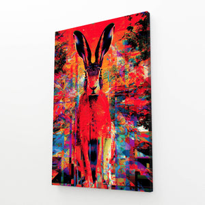 Psychedelic Bunny Rabbit Wall Art