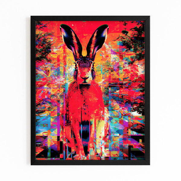 Psychedelic Bunny Rabbit Wall Art