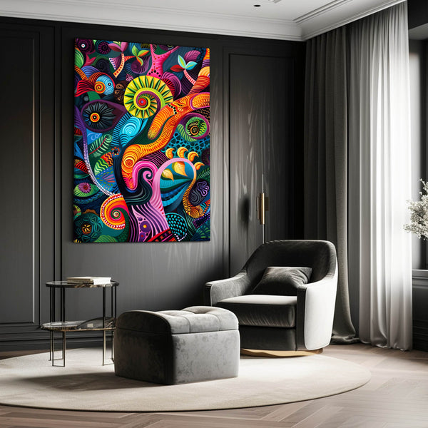 Psychedelic Garden Mexican Wall Art | MusaArtGallery™