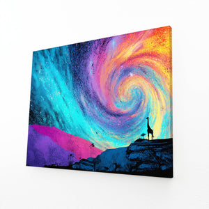 Psychedelic Giraffe Wall Art