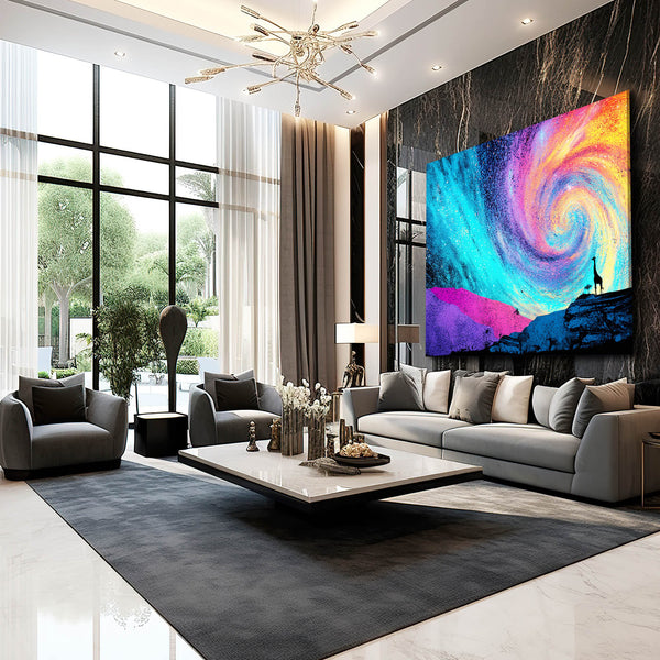 Psychedelic Giraffe Wall Art