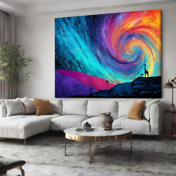 Psychedelic Giraffe Wall Art