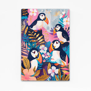 Puffin Paradise Boho Wall Art | MusaArtGallery™