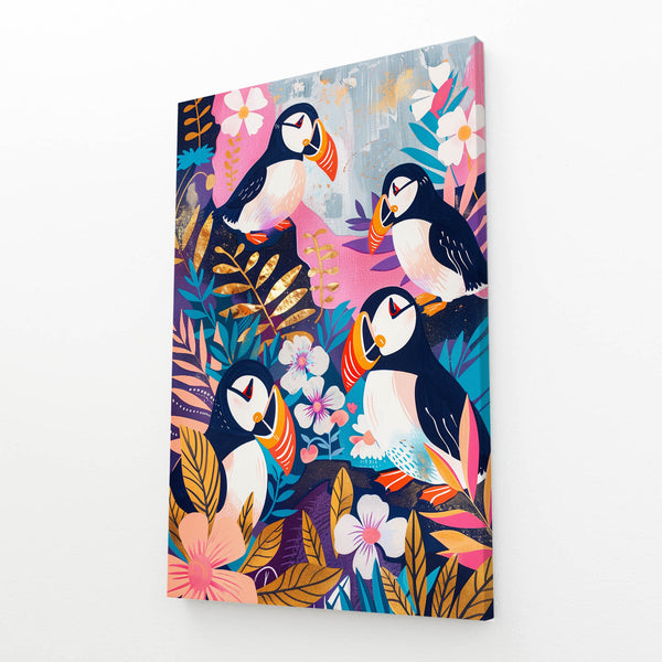 Puffin Paradise Boho Wall Art | MusaArtGallery™