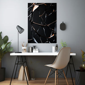 Pure Black Abstract Art