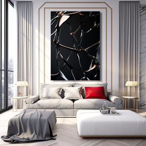 Pure Black Abstract Art